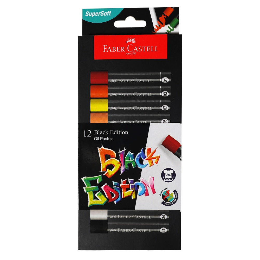 Faber-Castell Black Edition Oil Pastel 12 Colours-220012