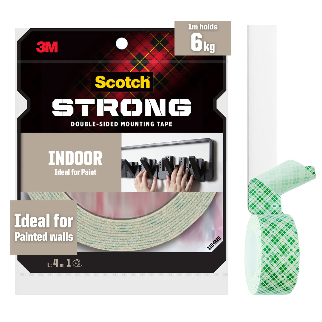 Scotch® 110-m25 Indoor Double-sided Mounting Tape, 25mm X 4m