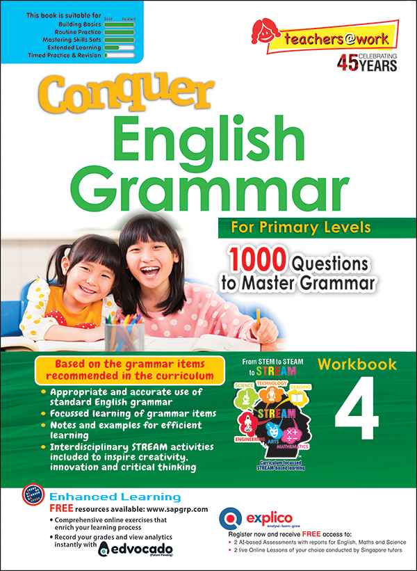 Primary 4 Conquer English Grammar Workbook 4 - 7th Edition