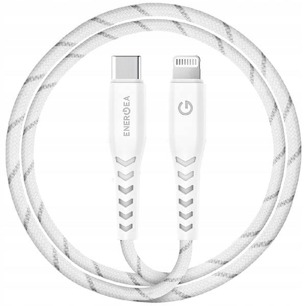 Energea Kabel Nyloflex USB-c Lightning C94 Mfi 1.5m Biały/white