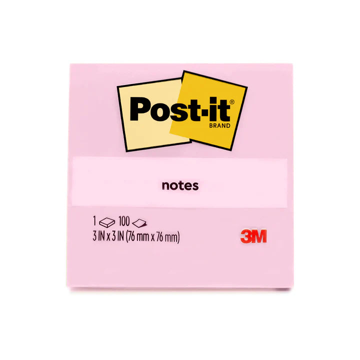 Post-it® 654-1mp Millennial Pink Notes 3x3", 100sheets
