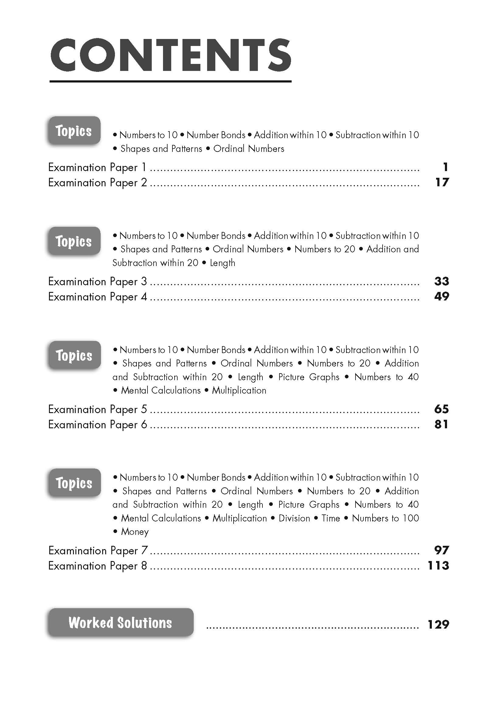 Primary 1 TOP Mathematics Practice Papers (3rd Edition)