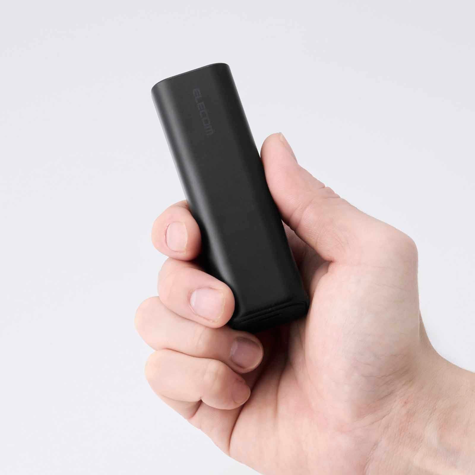 ELECOM DE-A01-5000BK CCC Compact Power Bank - Black