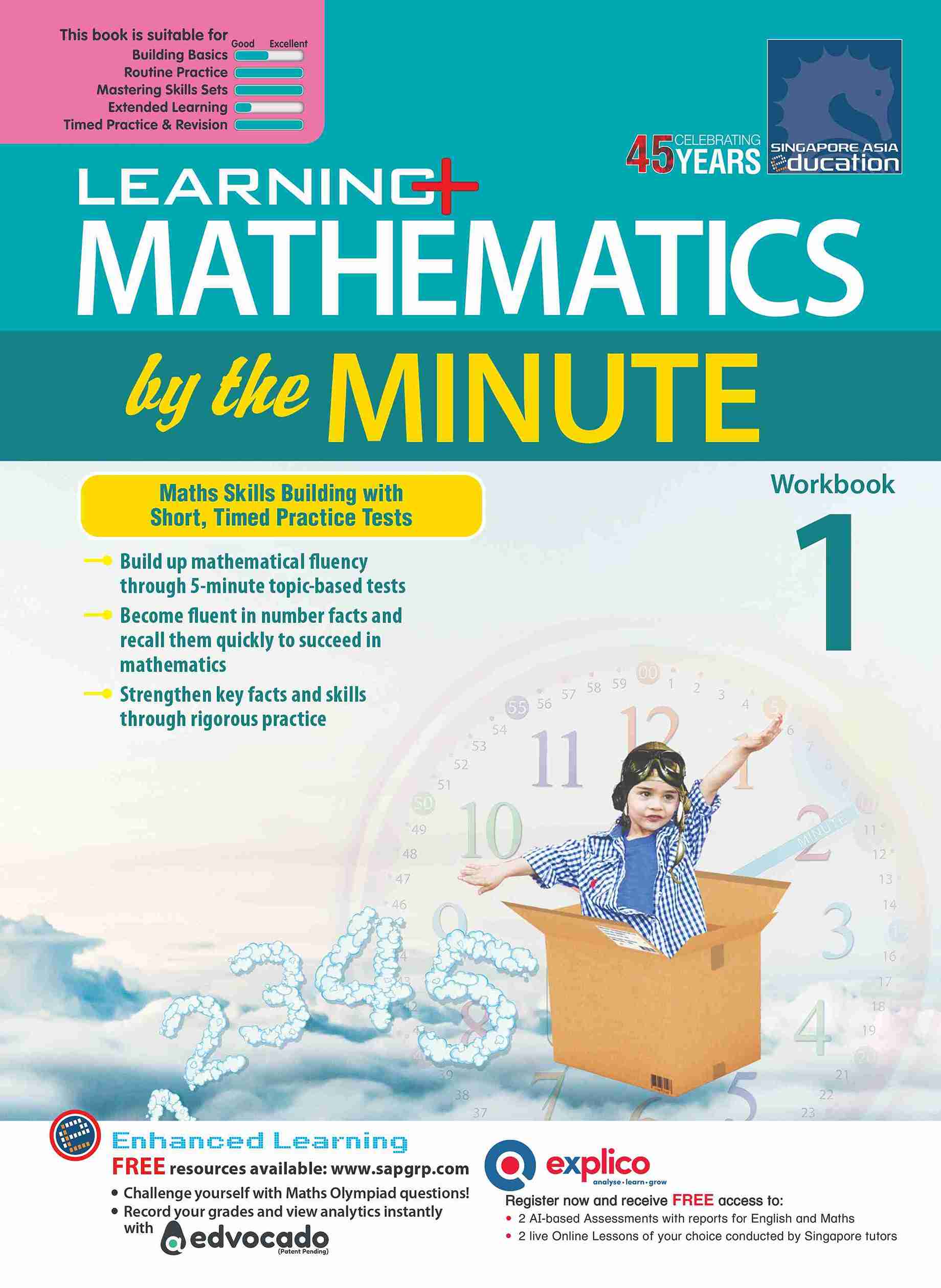 Primary 1 Learning+ Mathematics by the Minute Workbook 1 - 2nd Edition