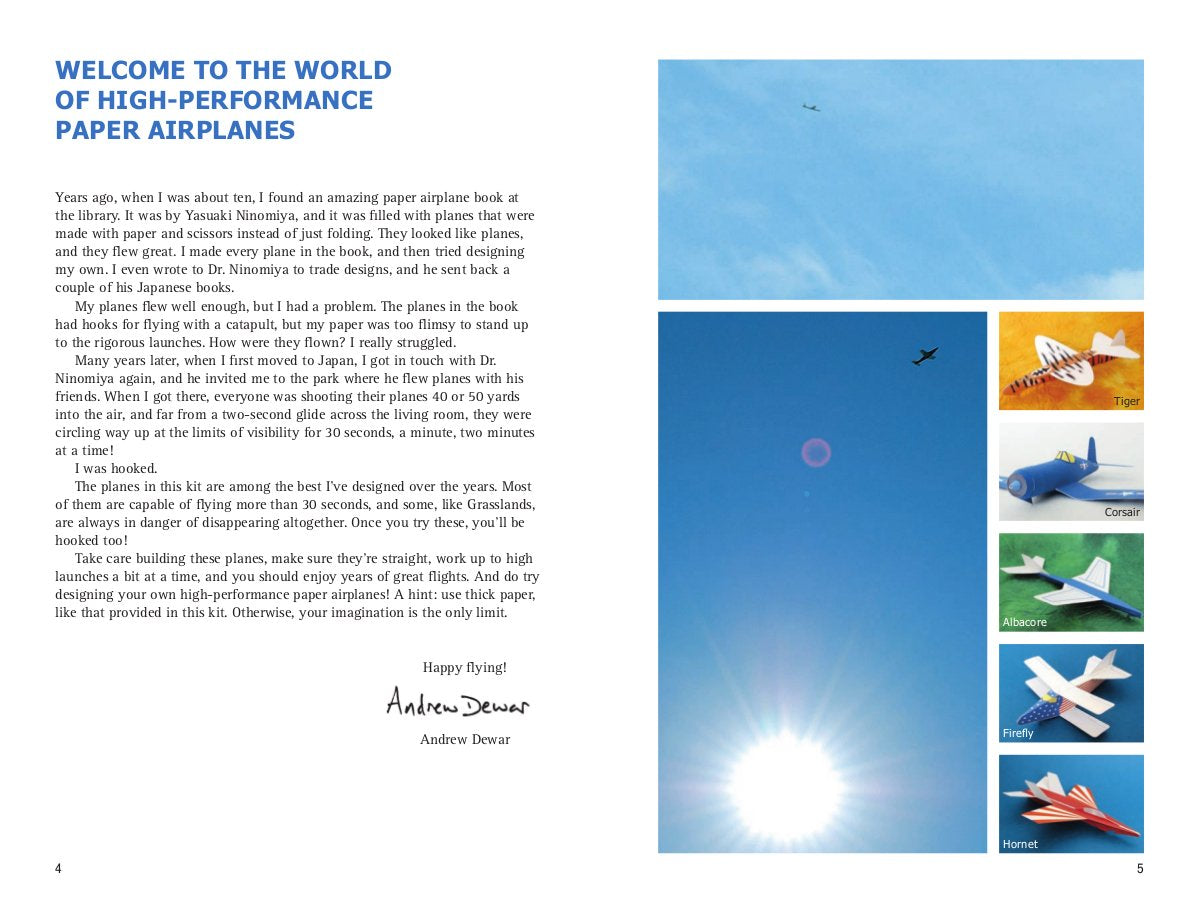 High-Performance Paper Airplanes Kit