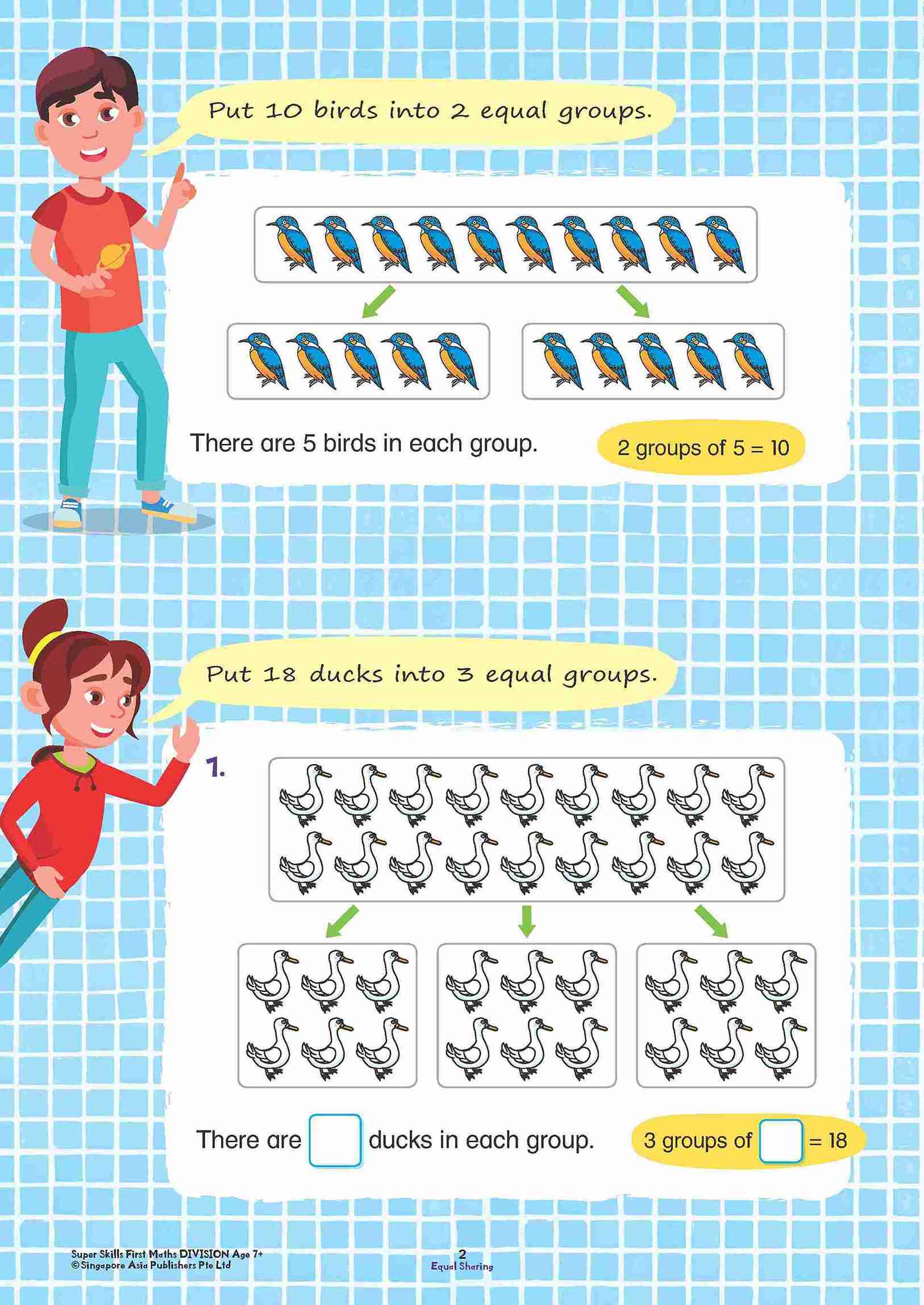 Primary 1 Super Skills First Maths Division Age 7+ Years