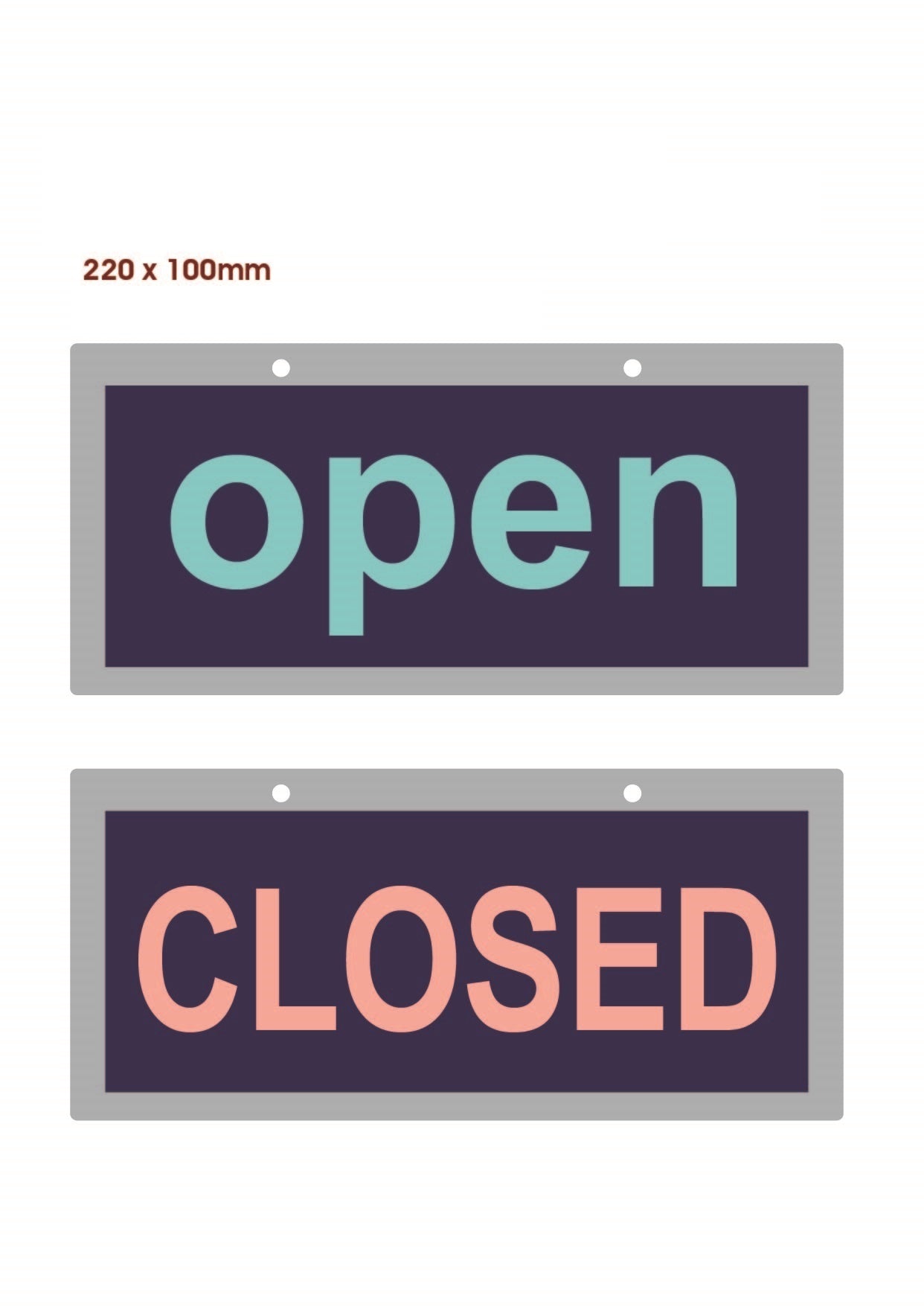 COSMO OPEN & CLOSED SIGN RECTANGLE OC-2260 (220mm X 100mm)