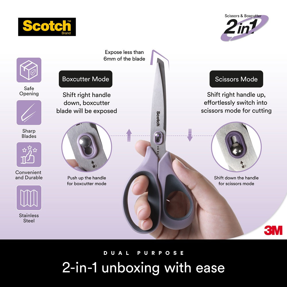 Scotch™ 1487 Stainless Steel Unboxing Scissors 7"