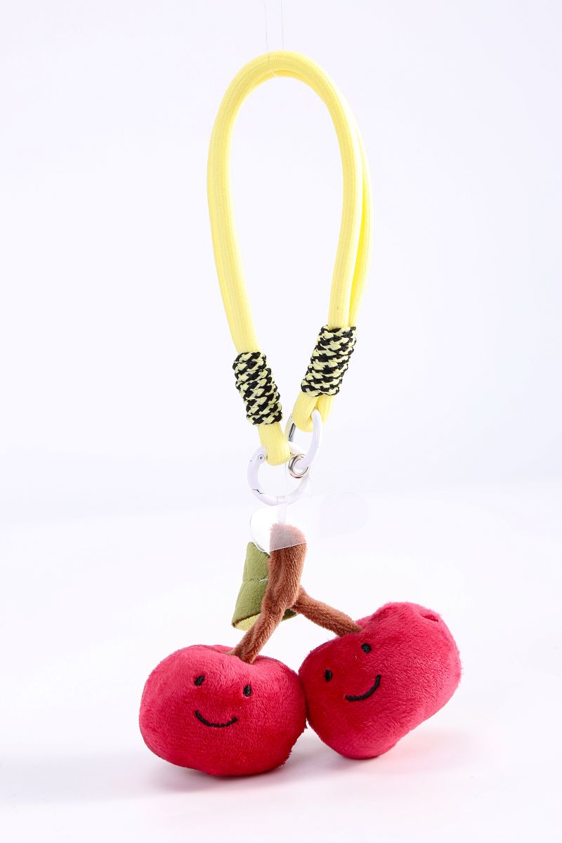 Plush Handphone Strap Cherry