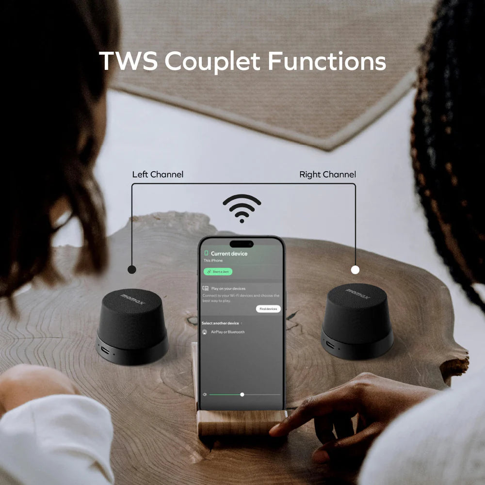Momax 1-Vibe Go Magnetic Speaker Black