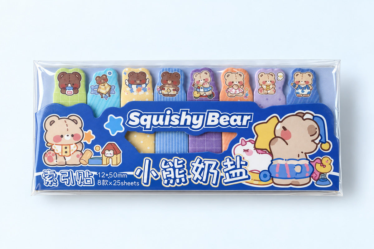  Bear Index Sticky Notes 8pc Set – 4 Assorted Design 