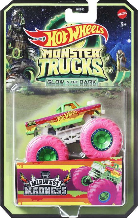 MATTEL HOT WHEELS MONSTER TRUCKS GLOW IN THE DARK ASSORTED