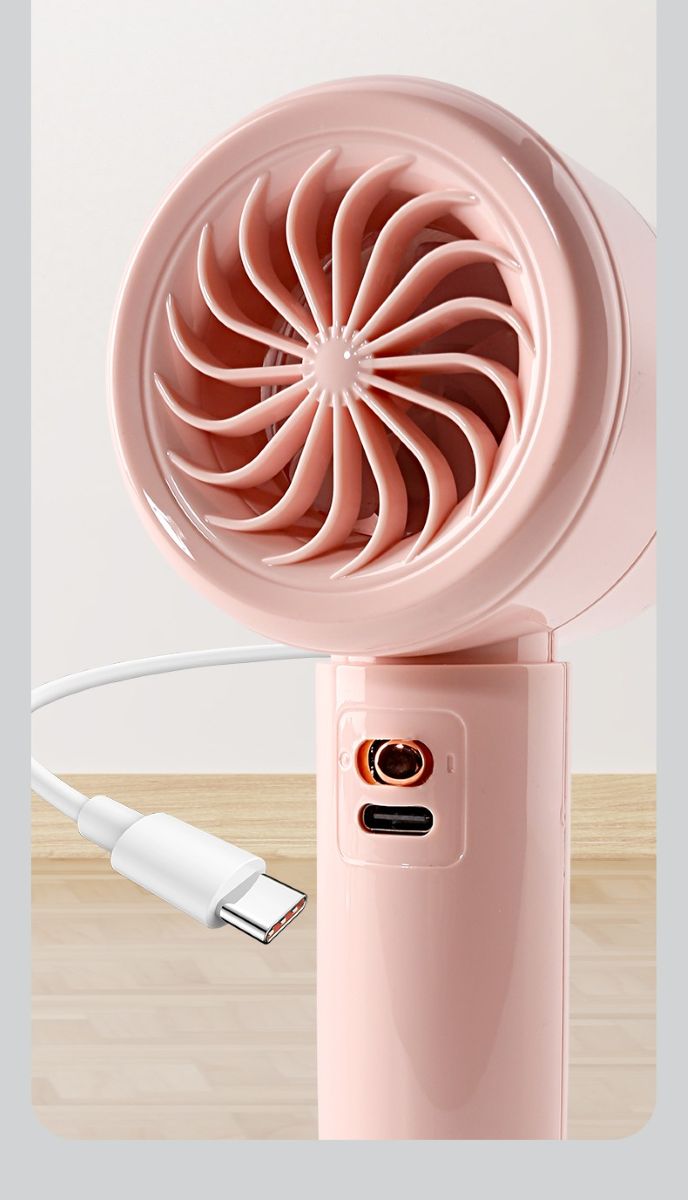 Assorted USB Rechargeable Digital Handy Fan N68
