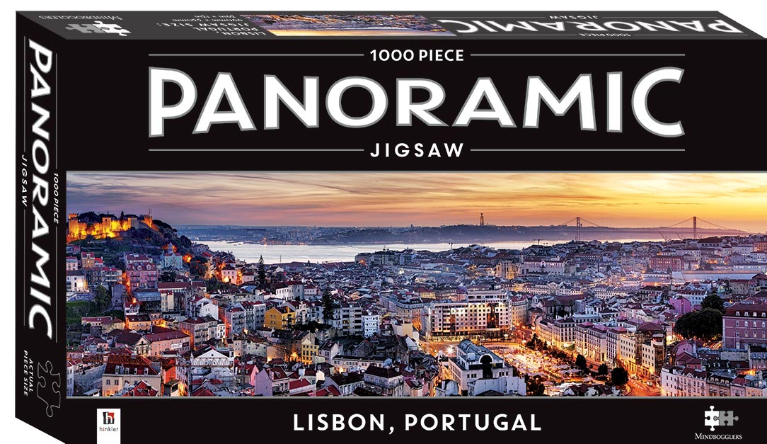 HINKLER MINDBOGGLERS 1000 PIECE PANORAMIC JIGSAW LISBON, PORTUGAL
