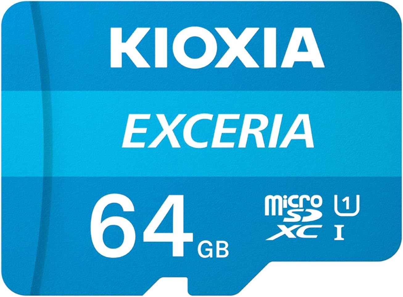 Kioxia LMEX1L064GG2 Exceria microSD Card with Adapter, Class 10, U1 UHS Speed Class, 100MB/s Read Speed, 64GB