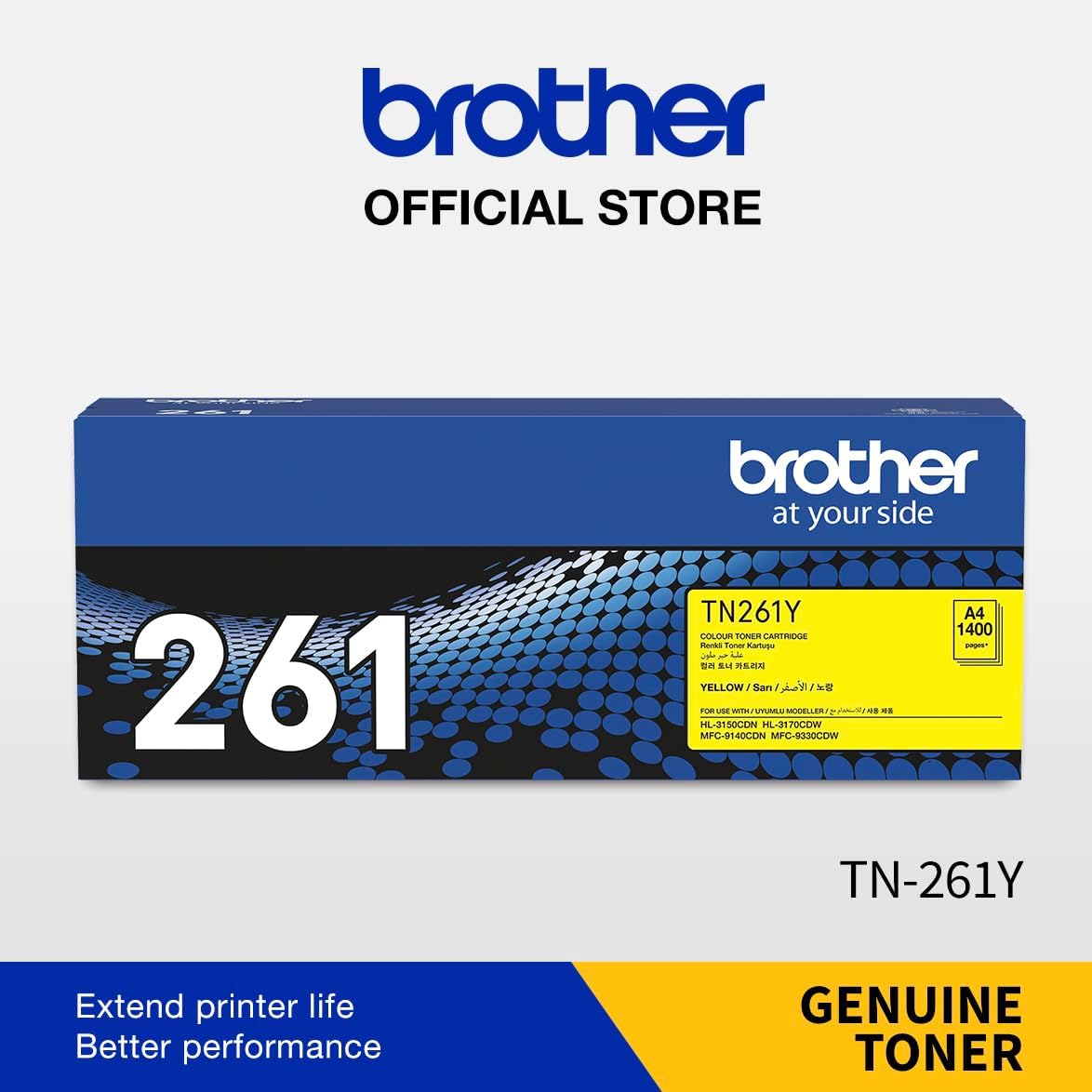 Brother TN-261Y Yellow Toner 1400 Pages