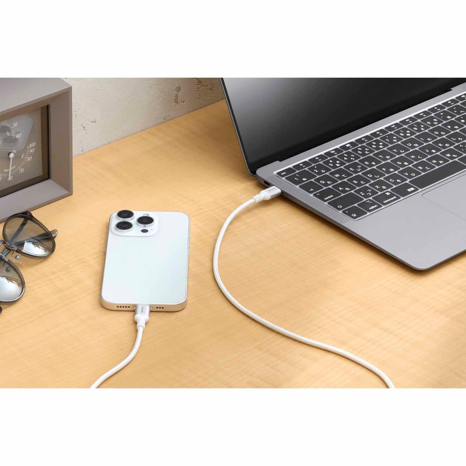 Elecom USB-C to USB-C PD 100W Cable 1m (White)