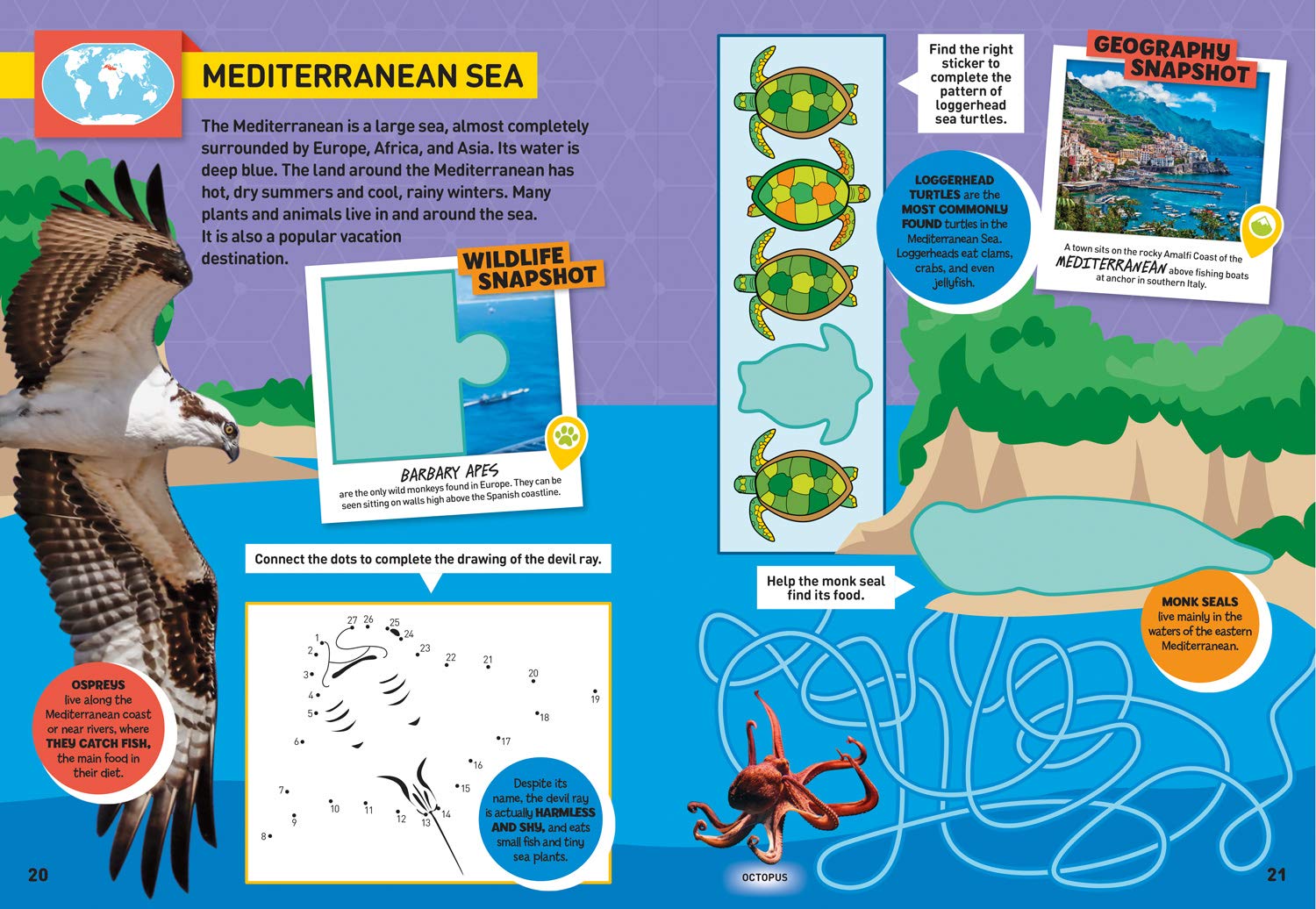 World Atlas Sticker Activity Book: Over 1,000 stickers! (Paperback)