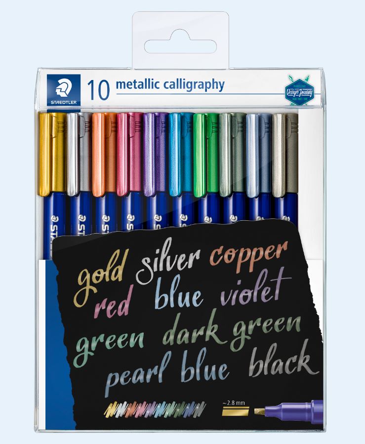 STAEDTLER METALLIC CALLIGRAPHY MARKER  10COLOURS  8325