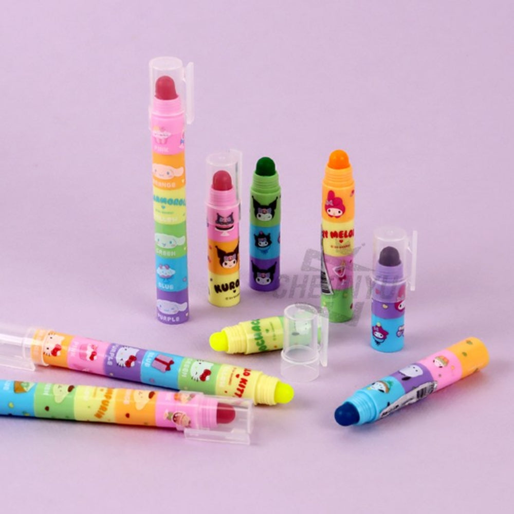 Sanrio 6 Colour Rainbow Block Highlighter