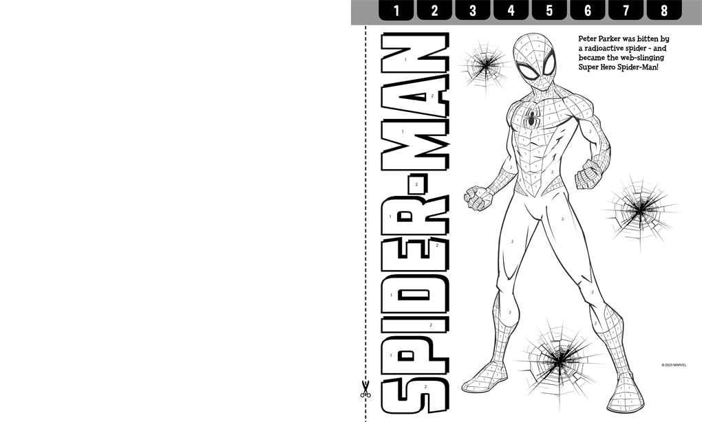Marvel Spider-Man: Paint By Numbers (Paperback)