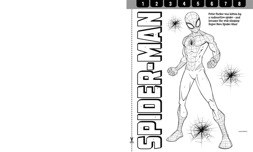 Marvel Spider-Man: Paint By Numbers (Paperback)