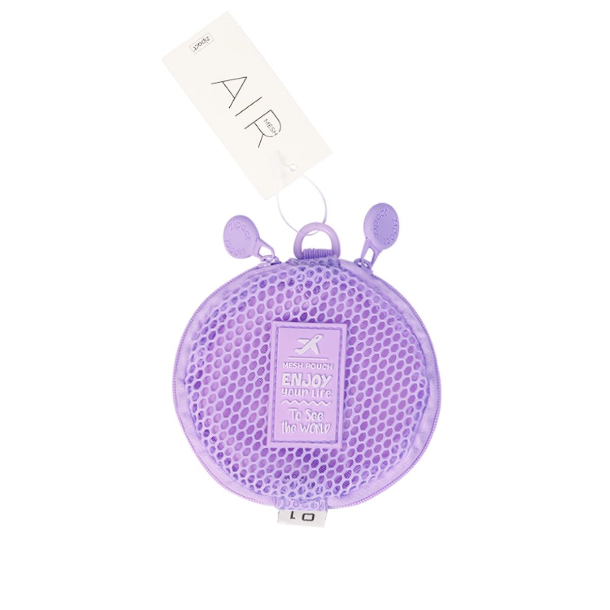  Mesh Round Pouch Purple V24601-PL