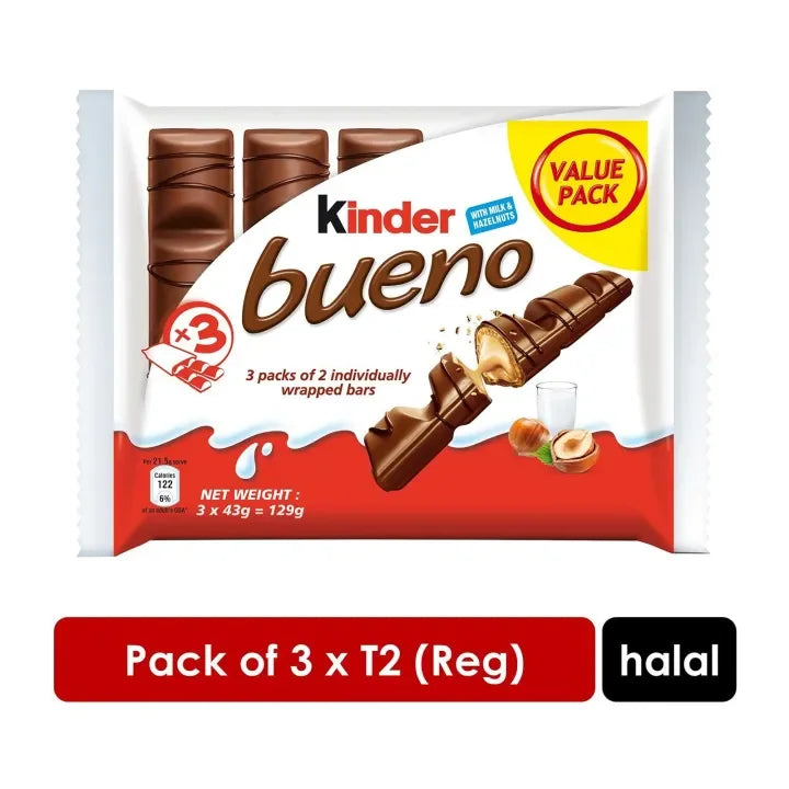 Kinder Bueno T2 X 3 Flowpack (160g)