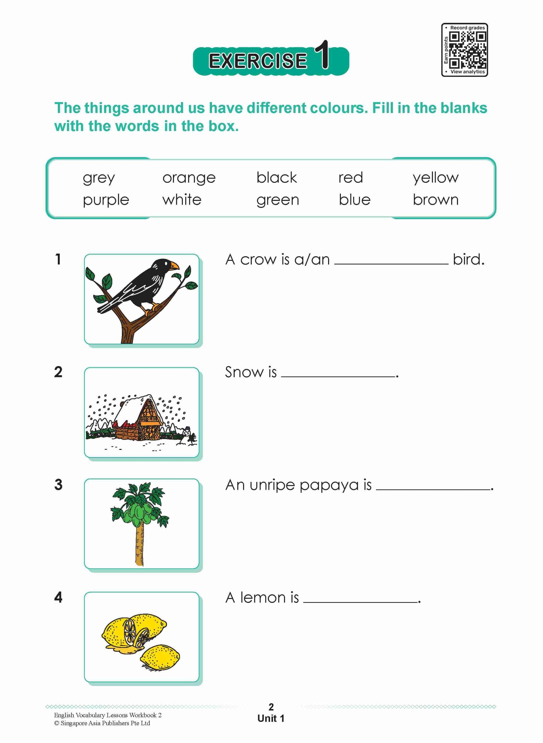 English Vocabulary Lessons Workbook 2