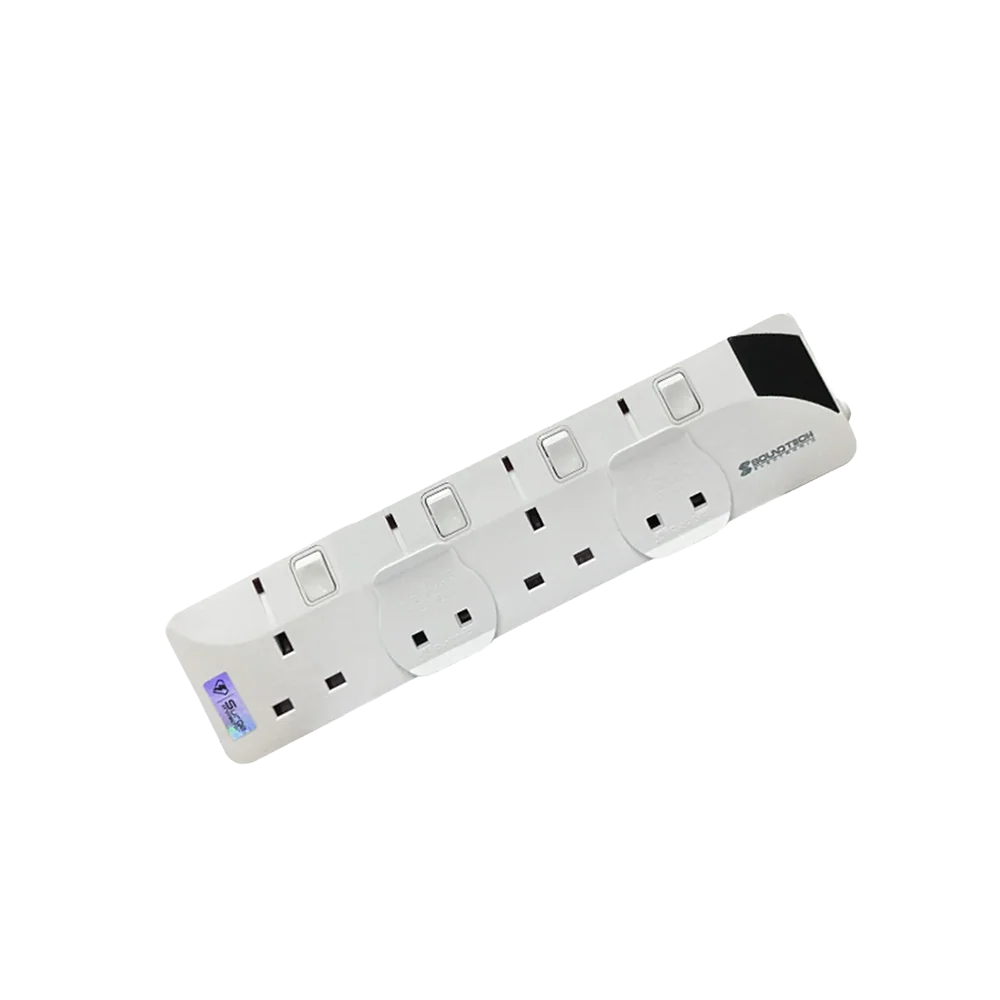 Soundteoh 4 Way Extension Socket 2 Meters PS-004A - White