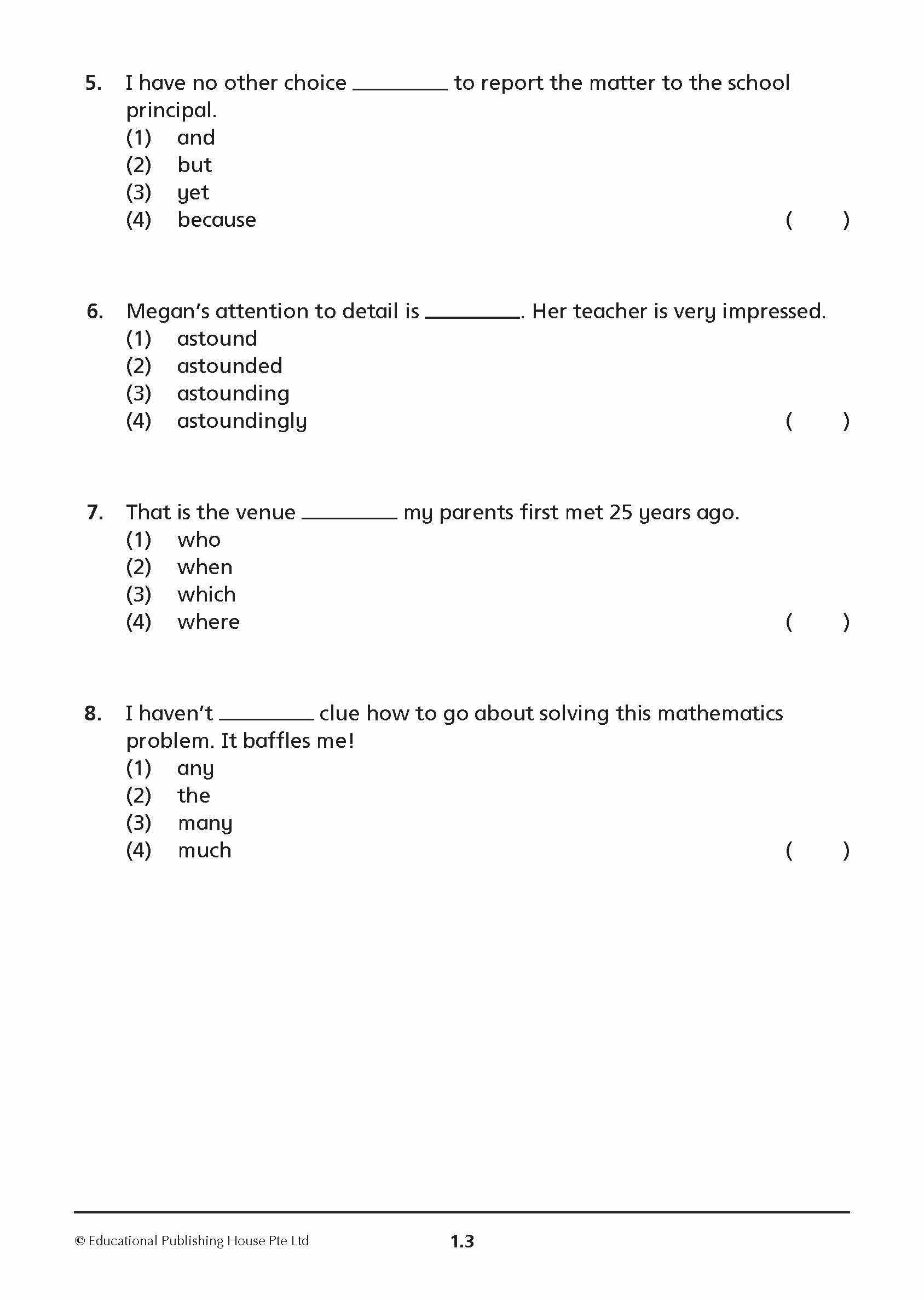 Primary 3 English Mid-Year Review Papers