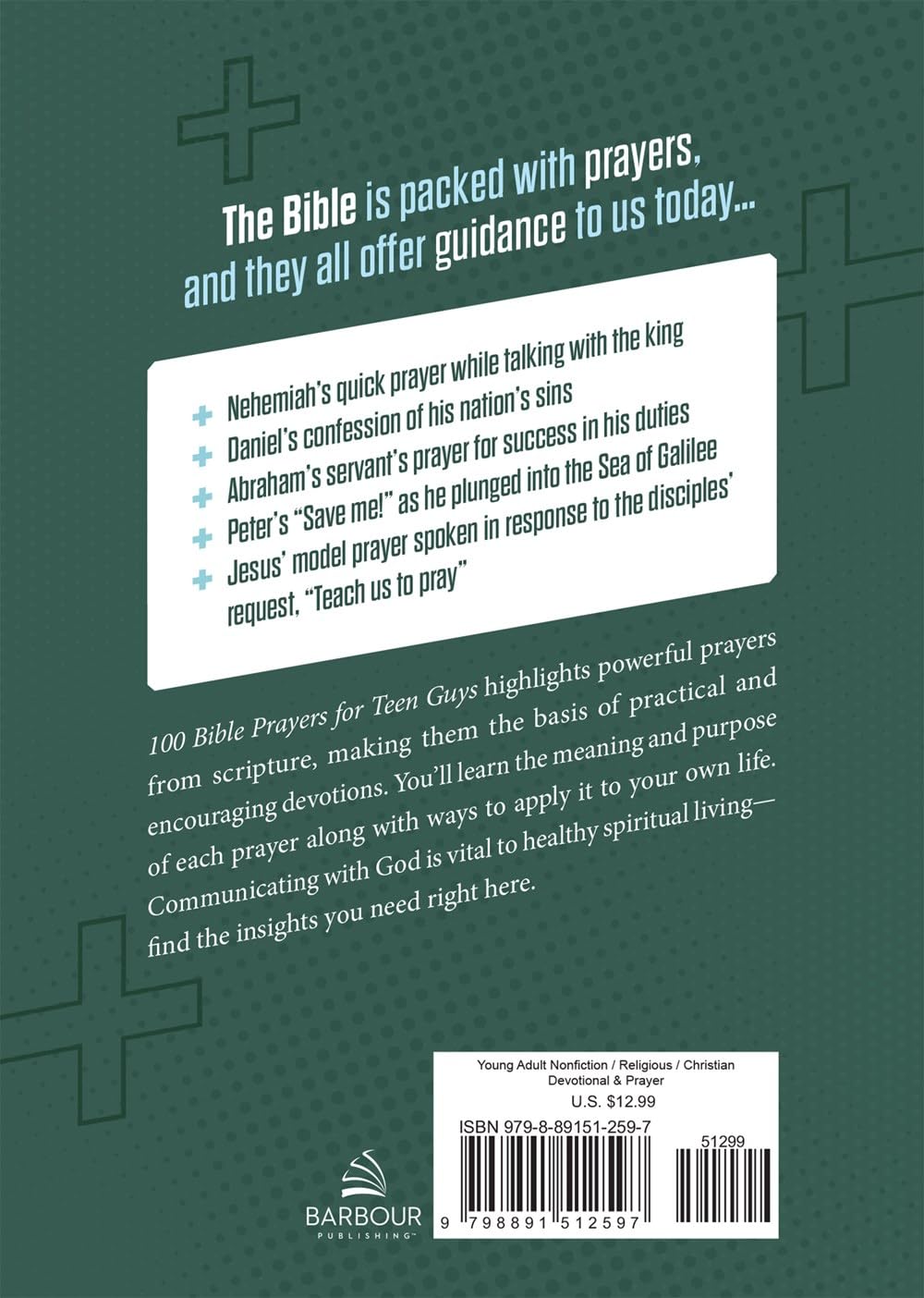 100 Bible Prayers For Teen Guys: Devotions And Direction On Talking With God (Paperback)