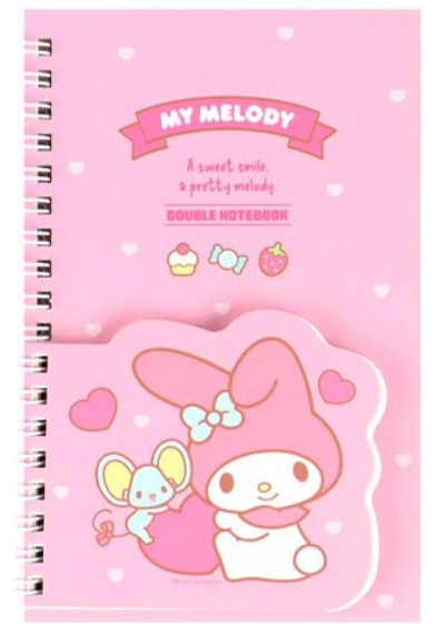 Sanrio My Melody B6 Spiral Notebook With Memo Pad