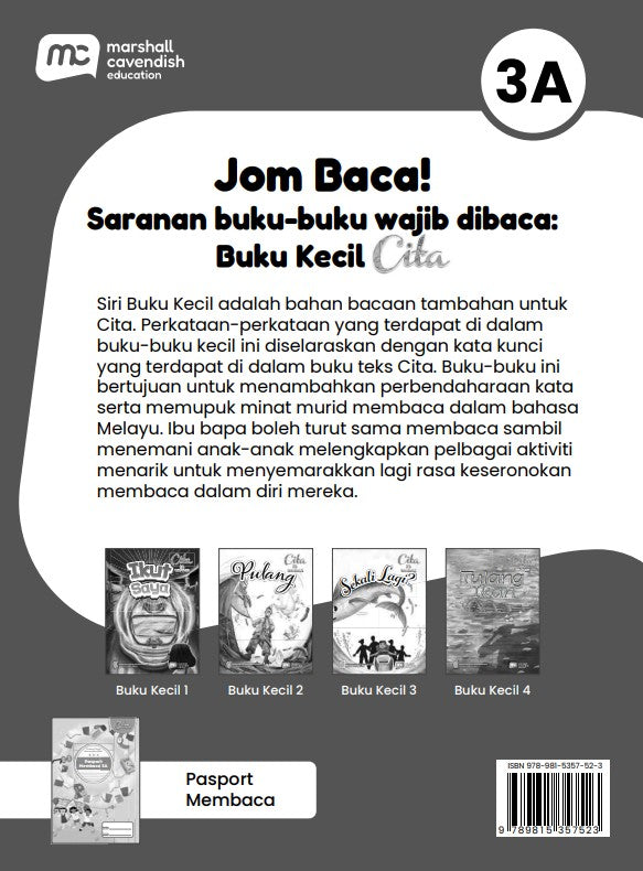 Malay Language For Pri Schools (MLPS) (Cita) Small Reader & Reading Passport Bundle P3A 