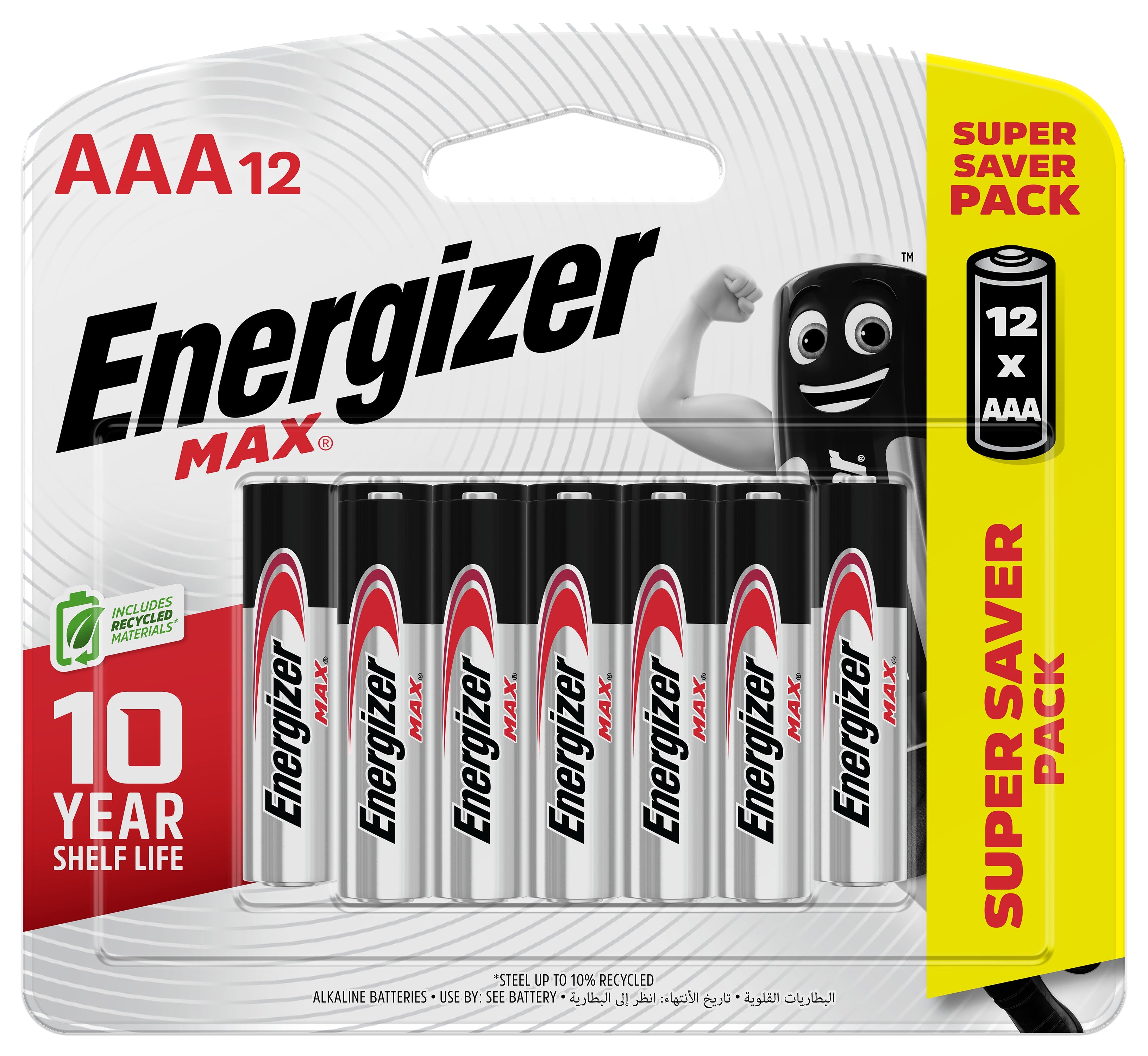 Energizer Max Battery Aaa 12pc E92bp12af 