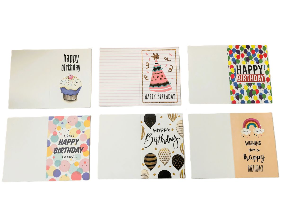 Birthday Greet Cards 18P/Set A/B Series 
