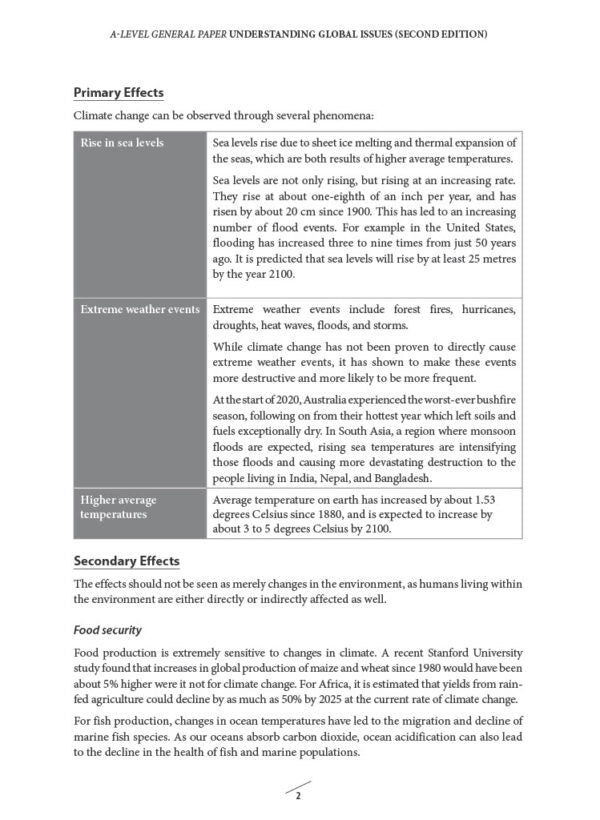 A-Level General Paper Understanding Global Issues (Second Edition)