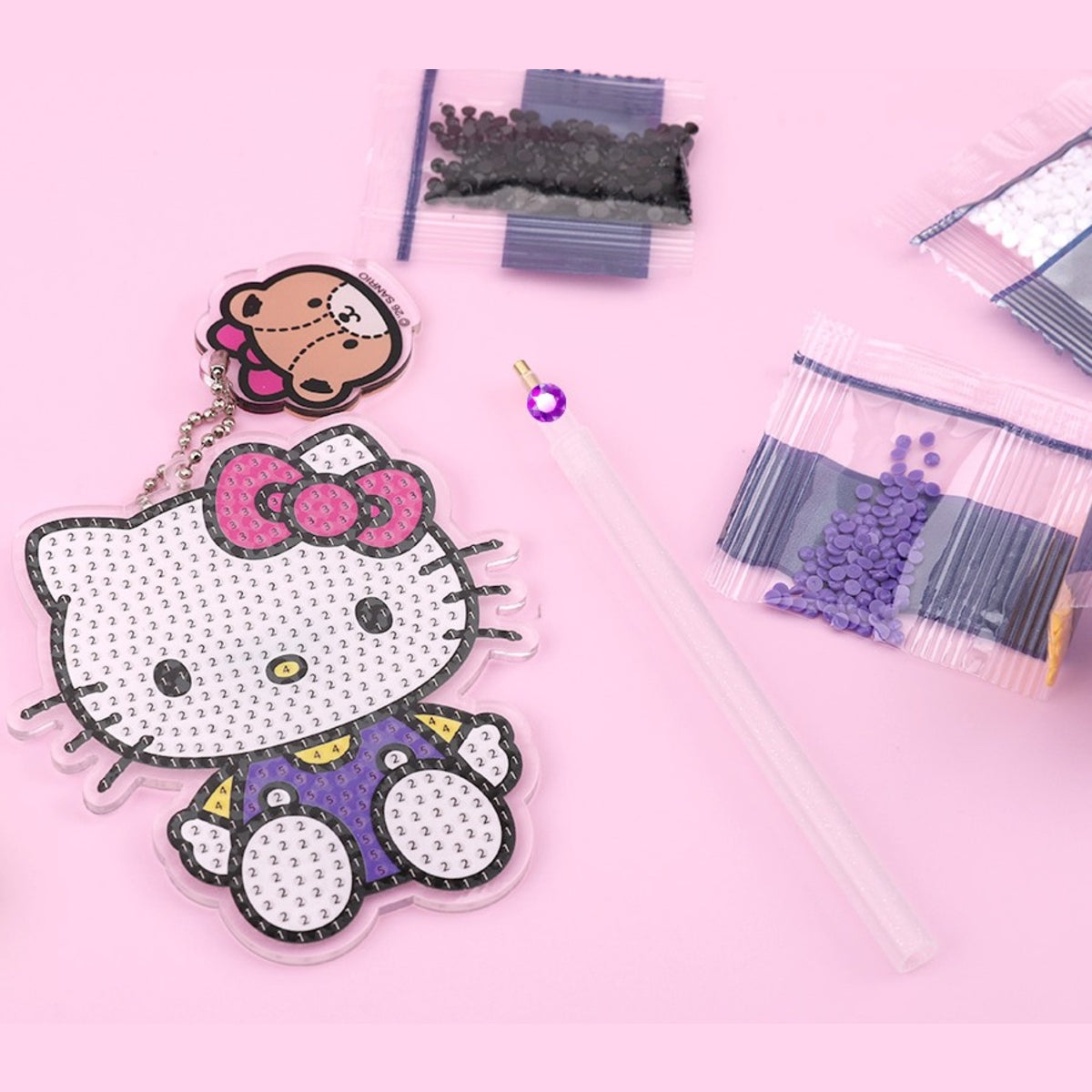 Sanrio Hello Kitty DIY Diamond Painting Keyring
