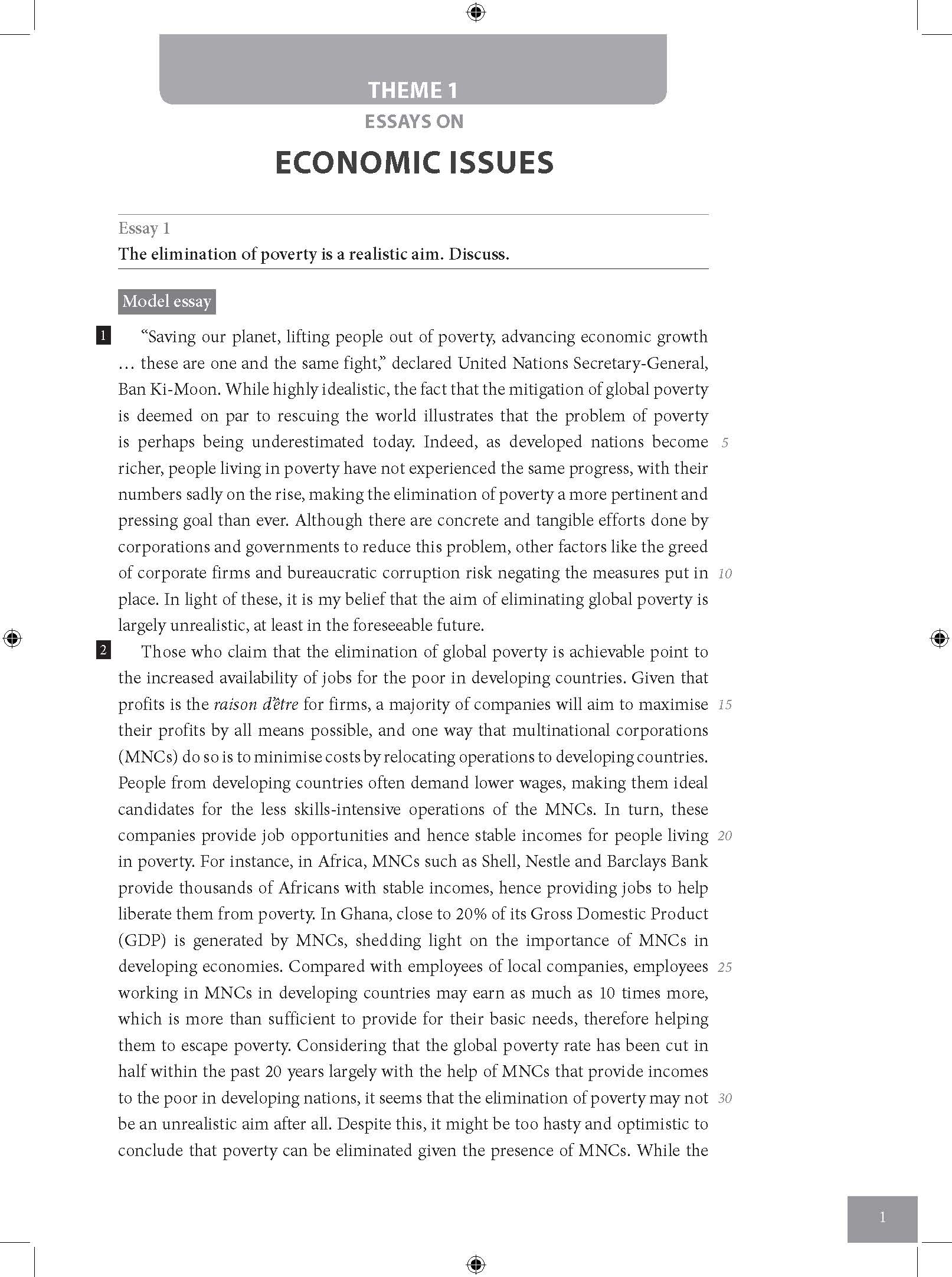 A-Level General Paper: Model Essays by Themes Volume 1