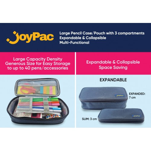 JOYPAC EXPANDABLE PENCIL POUCH ASSORTED