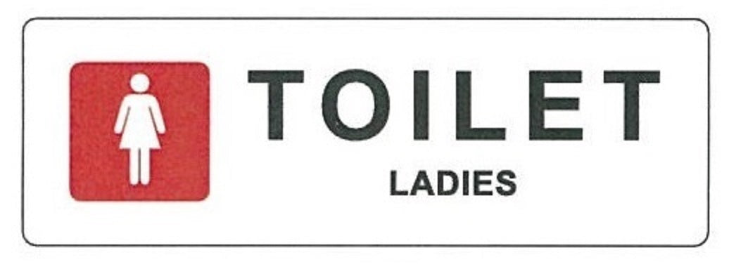 COSMO LADIES TOILET SIGN (RED) SA5-653R (150mm X 50mm)