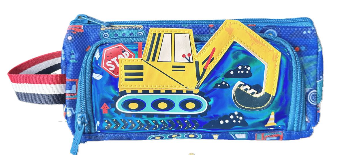 ASSORTED DOUBLE ZIPPER PENCIL BAG U2099