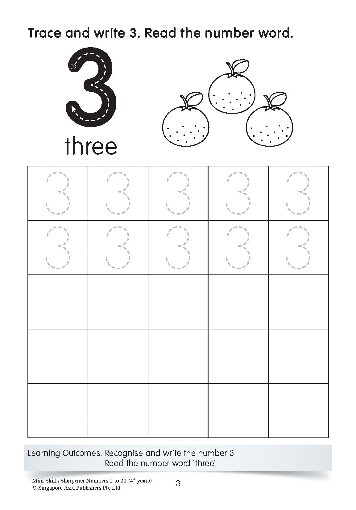 Mini Skills Sharpener NUMBERS 1 TO 20 (4+ Years)