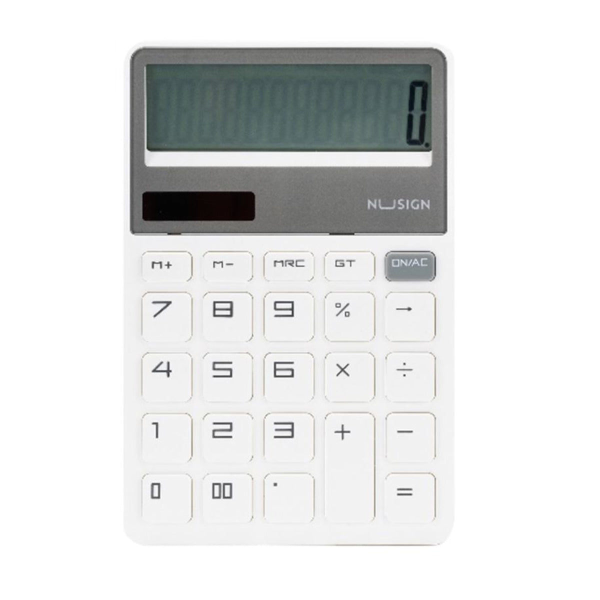 DELI NUSIGN CALCULATOR 12 DIGIT DUAL POWER WHITE ENS042