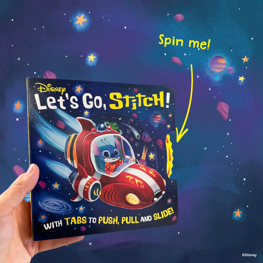 Disney Let's Go, Stitch!: A Push, Pull, Slide Tab Book (Board Book)