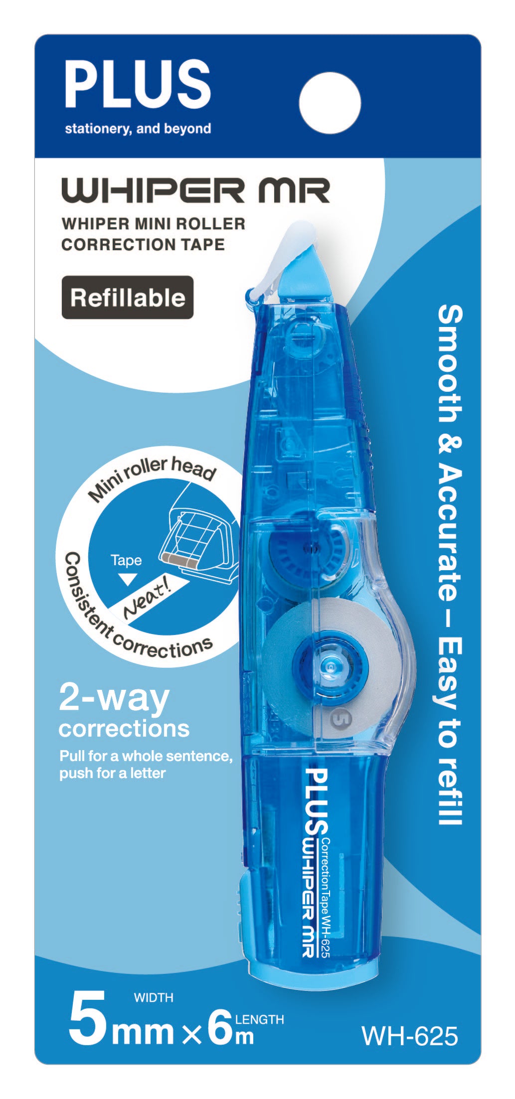 PLUS WHIPER MR CORRECTION TAPE PASTY