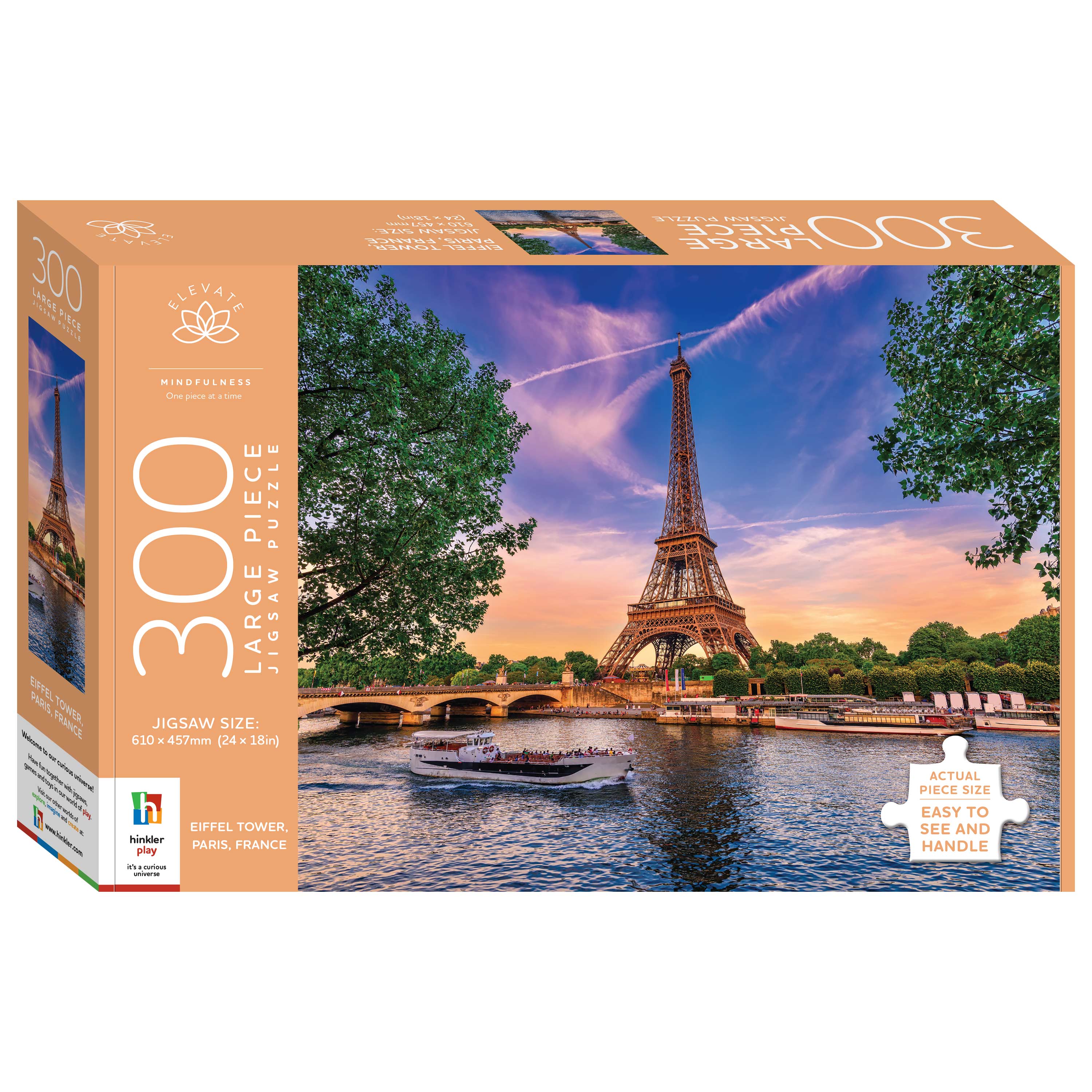 HINKLER ELEVATE 300 LARGE PIECE JIGSAW PUZZLE EIFFEL TOWER PARIS FRANCE