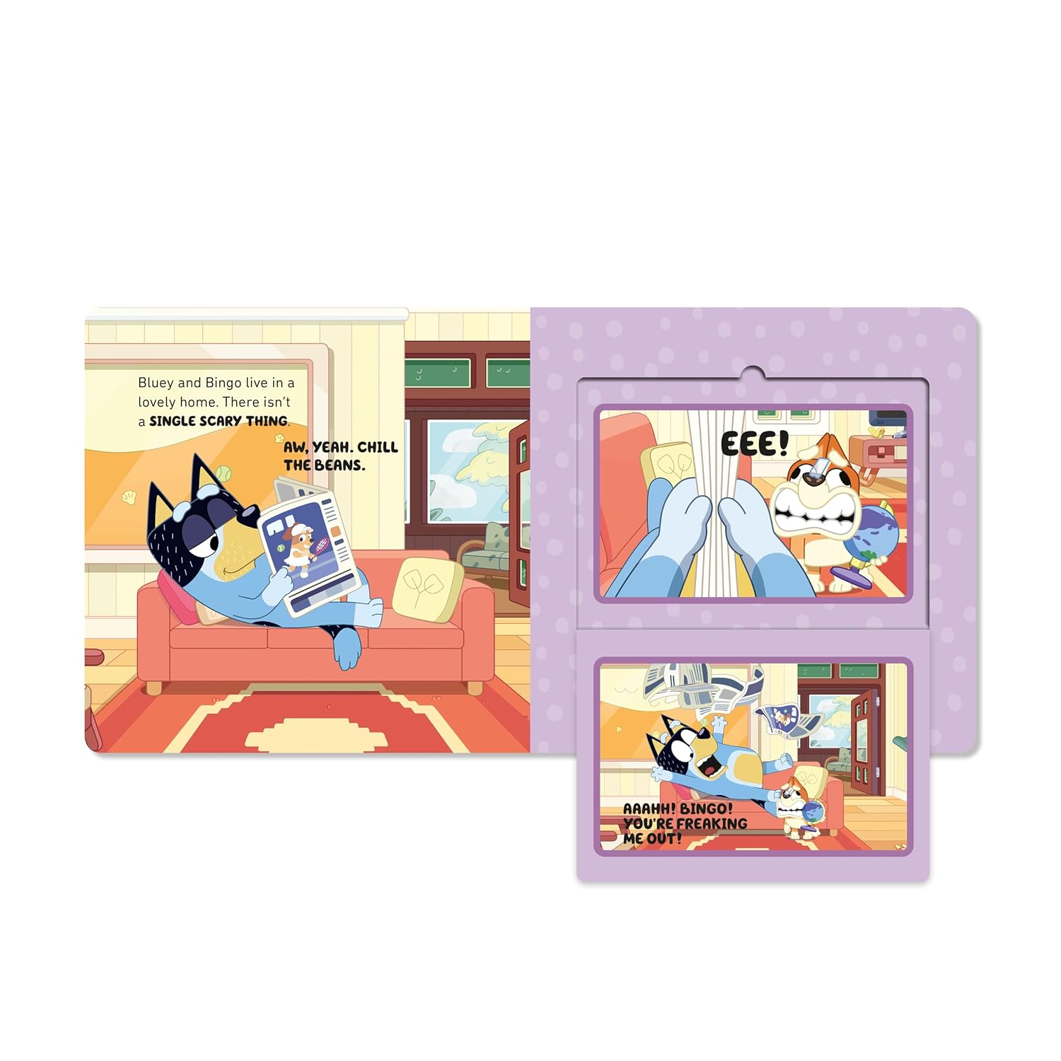 Bluey: Bluey and Bingo's Book of Scary Things: A Halloween Lift-the-Flap Book (Board Book)
