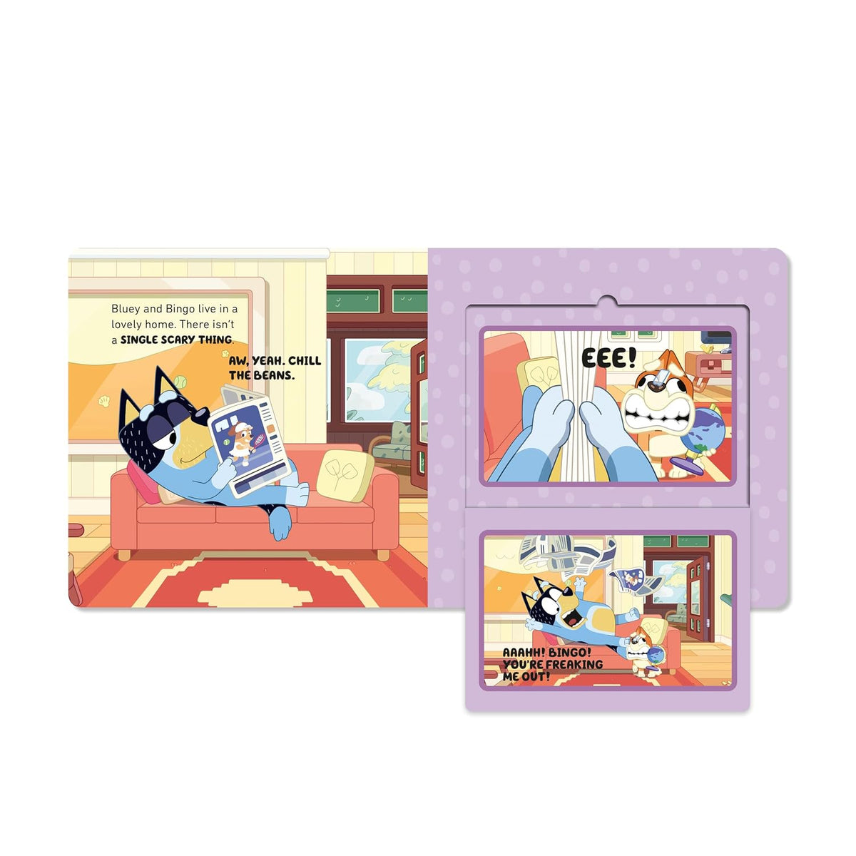 Bluey: Bluey and Bingo's Book of Scary Things: A Halloween Lift-the-Flap Book (Board Book)