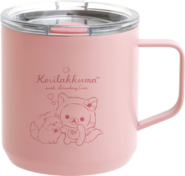 RILAKKUMA STRAWBERRY CAT S.STEEL MUG KA15001
